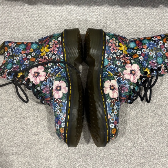 Dr. Martens Multicolor Floral Combat Boots - Picture 3 of 7